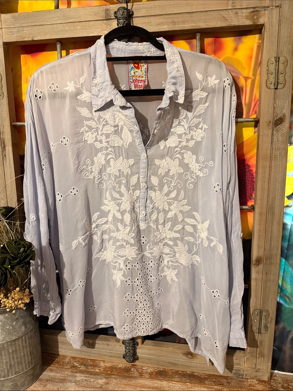 Johnny Was Oversized Tunic Style Blouse